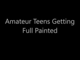 Amatør tenåringer får fullt painted